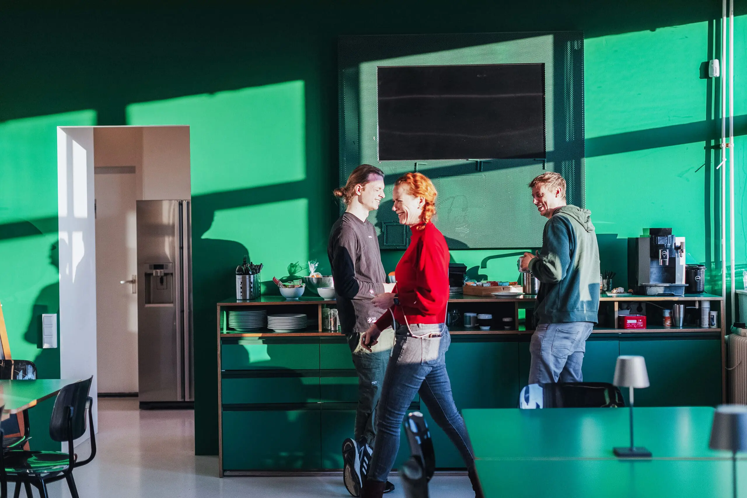 Collega's van Bitfactory in de kantine