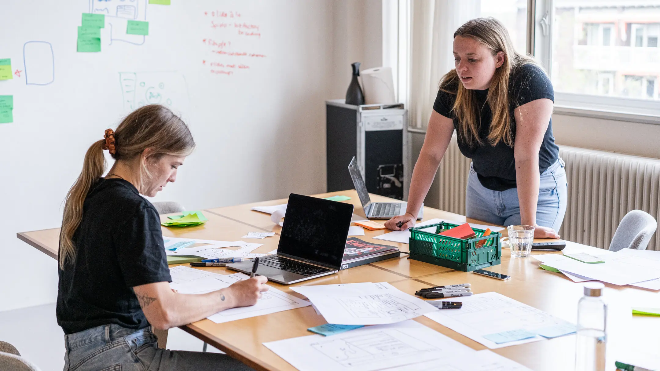 Foto van een design thinking sessie