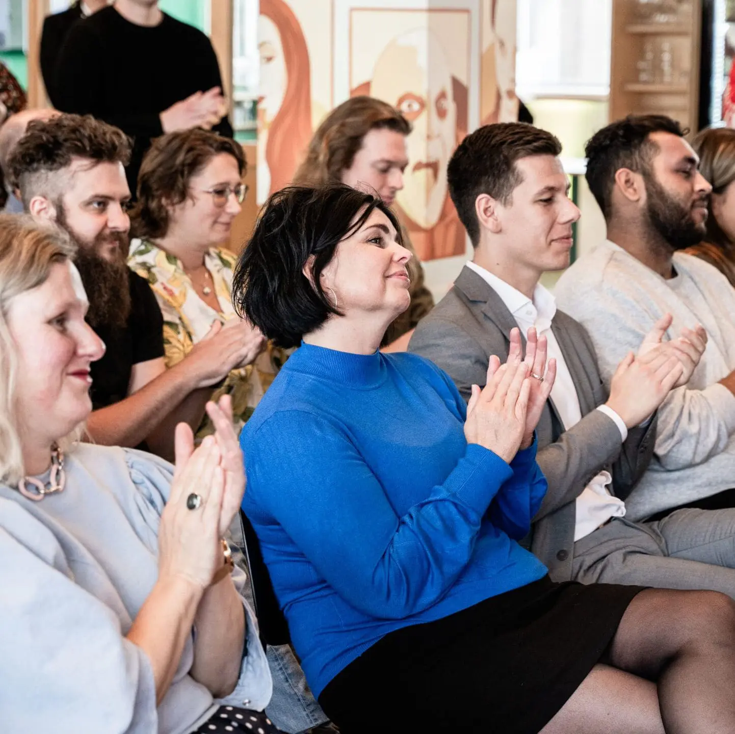 Publiek klapt tijdens BitTalks