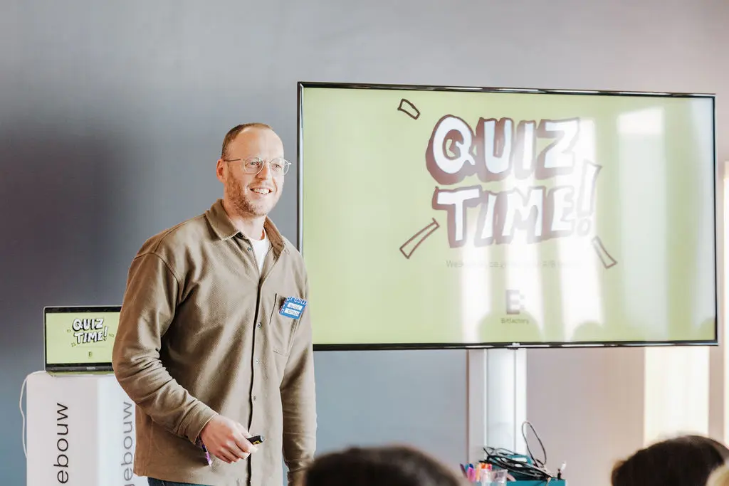 Quiz tijd met Michiel tijdens BitFest