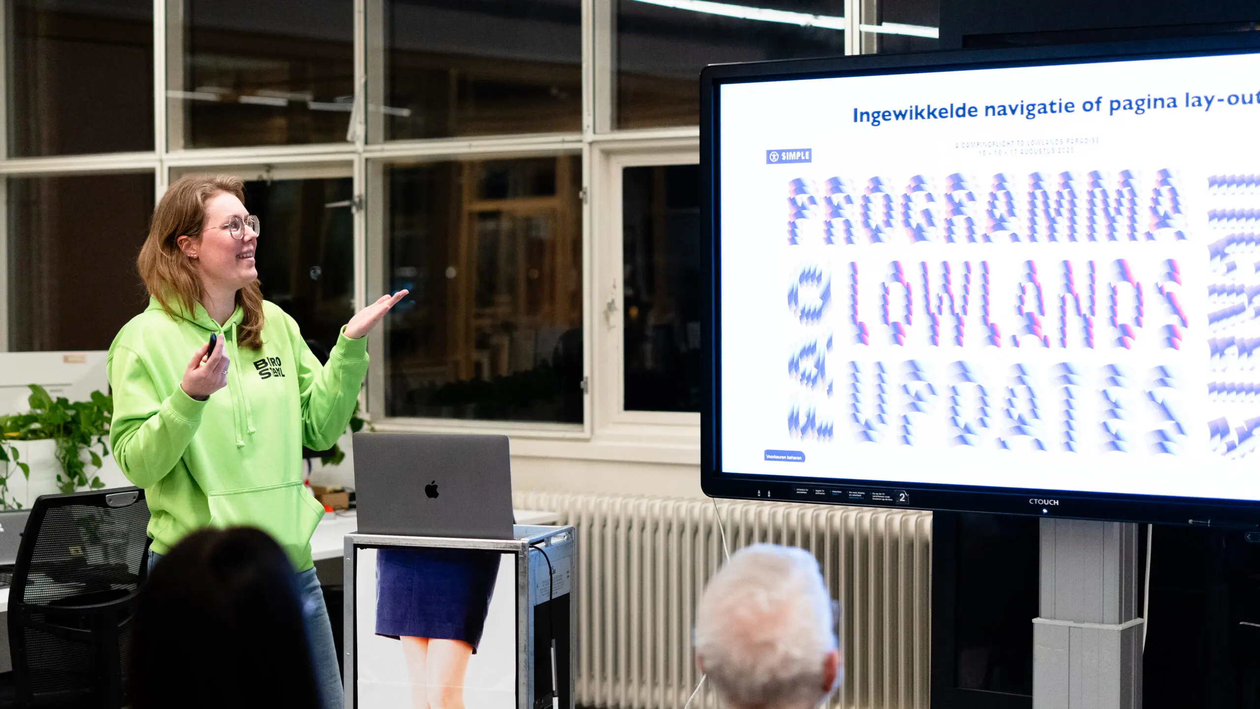 Scherm over toegankelijk design van Lowlands