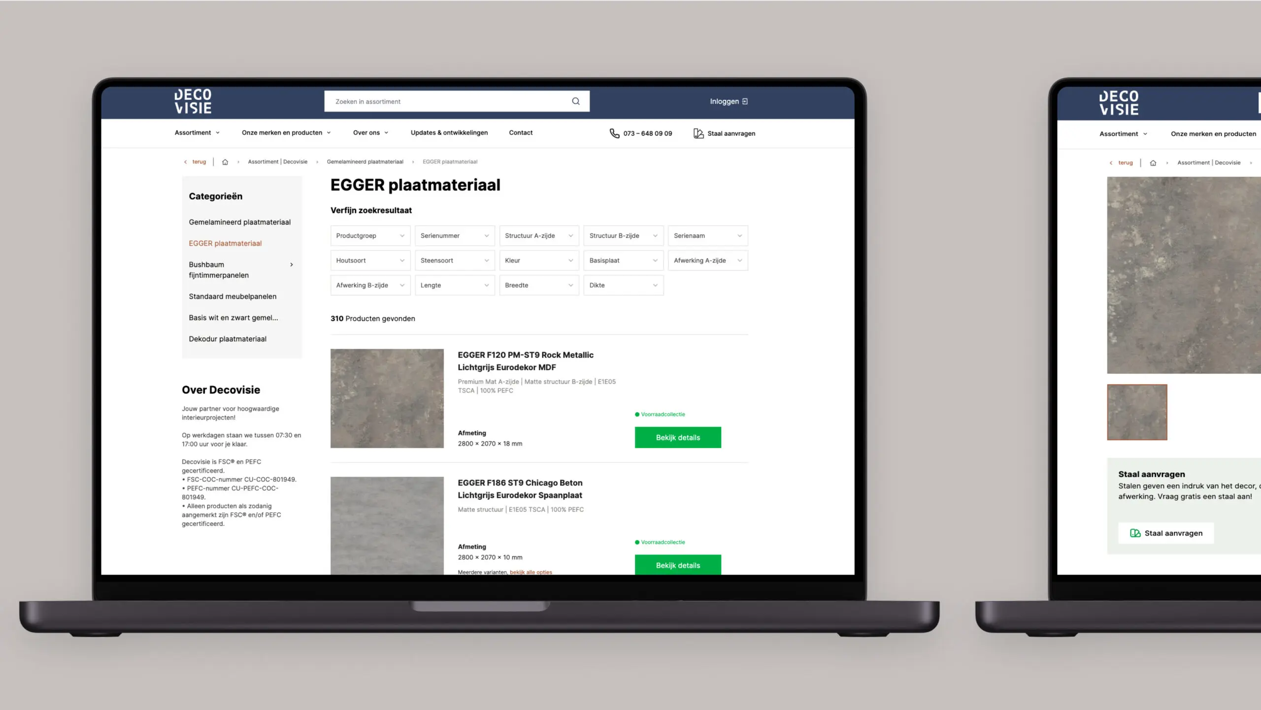 Webshop van Legit Forum op laptop